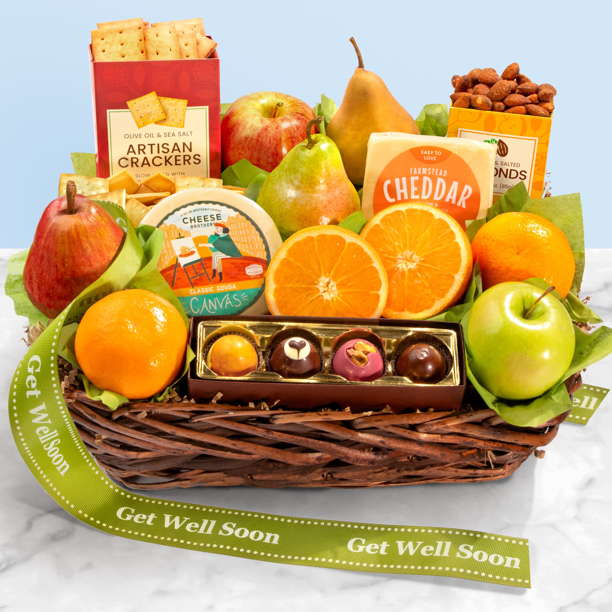 Get Well Soon Deluxe Fruit Basket – A Gift Inside