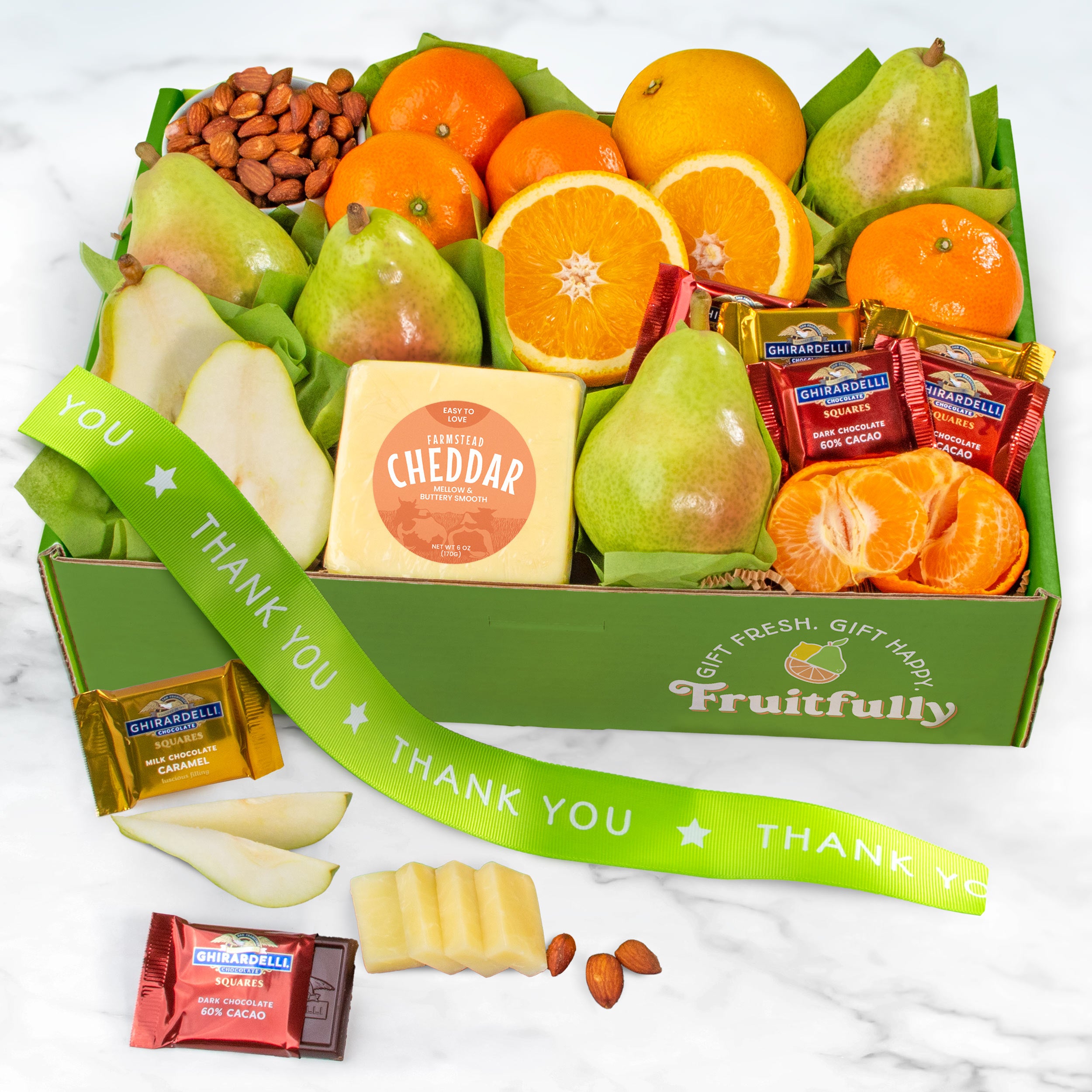 Thank You Harvest Favorites Fruit and Gourmet Gift Box – A Gift Inside