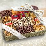 With Sympathy Chocolate, Caramel and Crunch Grand Gift Basket