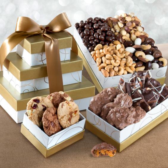 ATC0102, Gourmet Greetings Chocolate Confection & Nut Tower