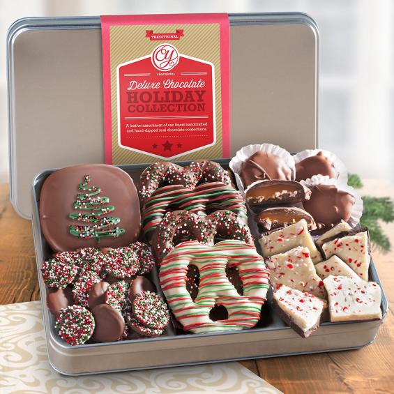 Holiday Deluxe Handmade Chocolate Collection in Gift Tin CY2201HU A