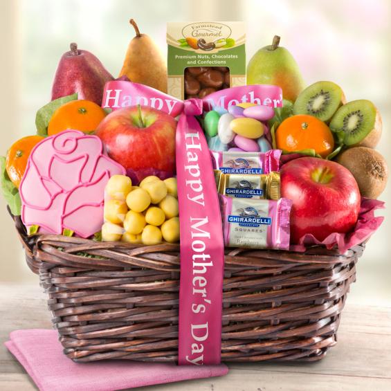 Mother's Day Fruit and Sweets Gift Basket AA4035 A Gift Inside