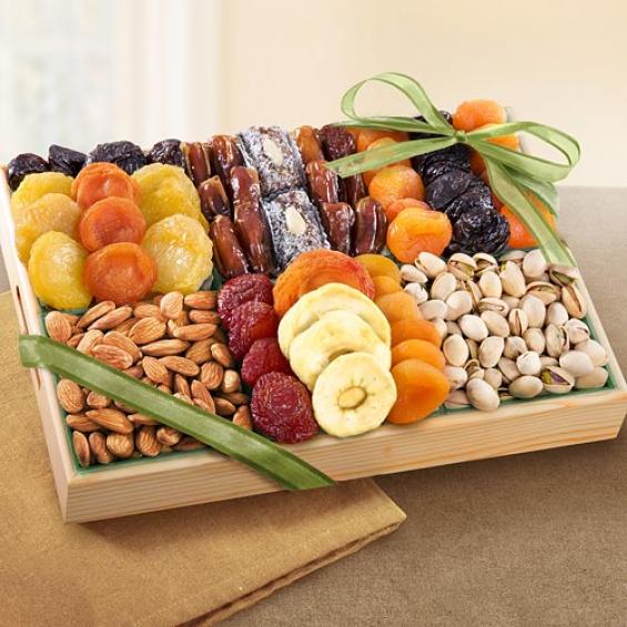 Pacific Coast Deluxe Dried Fruit Tray with Nuts Gift AP8001 A Gift