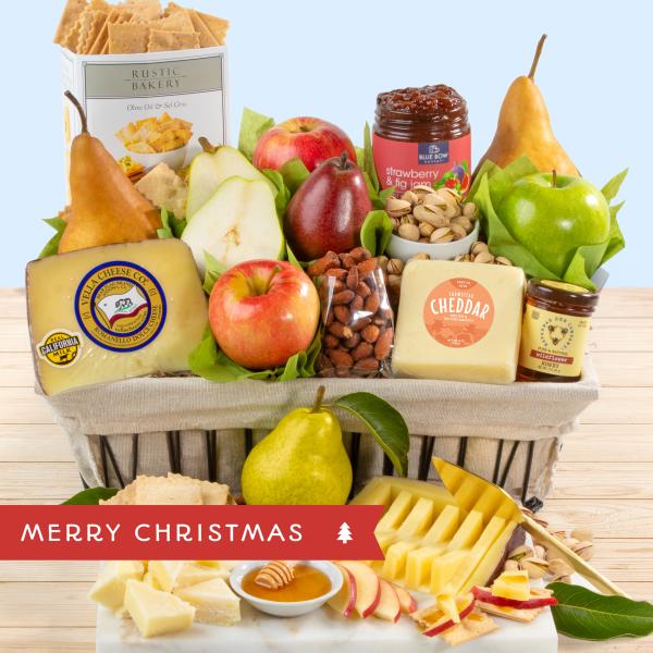 AA4016X, Merry Christmas California Farmstead Fruit Gift Basket
