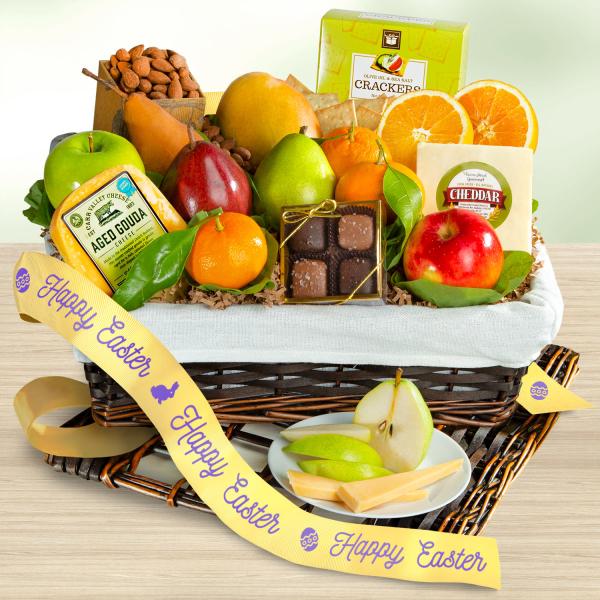 AA4101Easter, Happy Easter Deluxe Fruit Basket