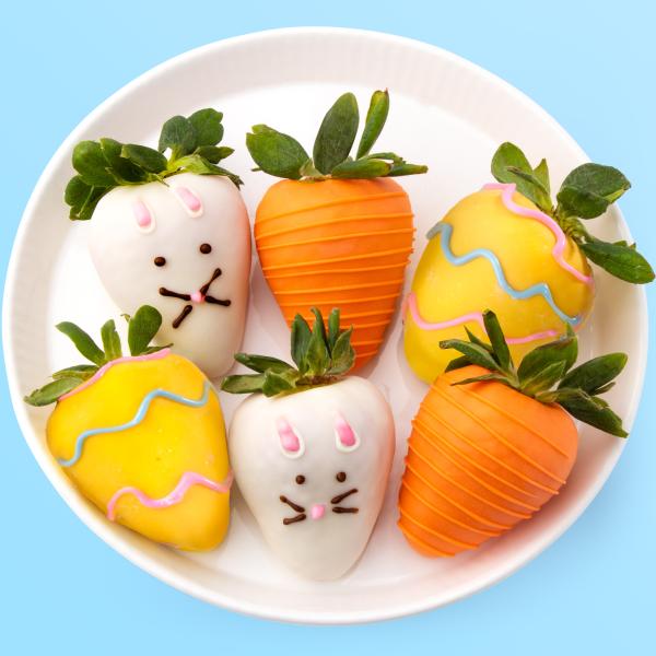 ACD1039, Hoppy Easter Bunnies & Carrots Berries - 6 count