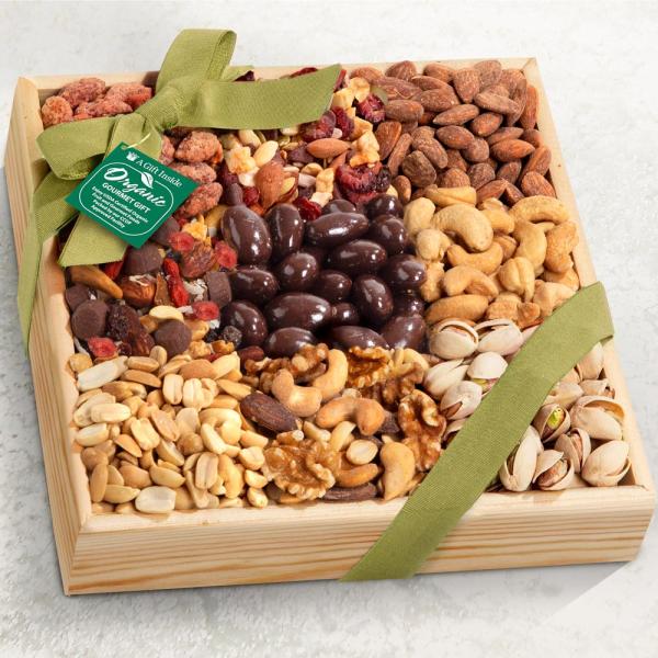 RA4009, Mendocino Organic Nuts & Snacks Gift Tray