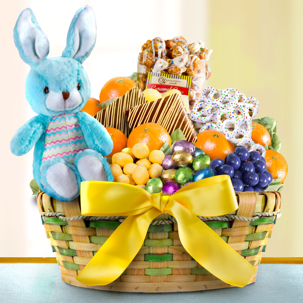 Easter Fruit Basket with Plush Bunny AA4080E A Gift Inside