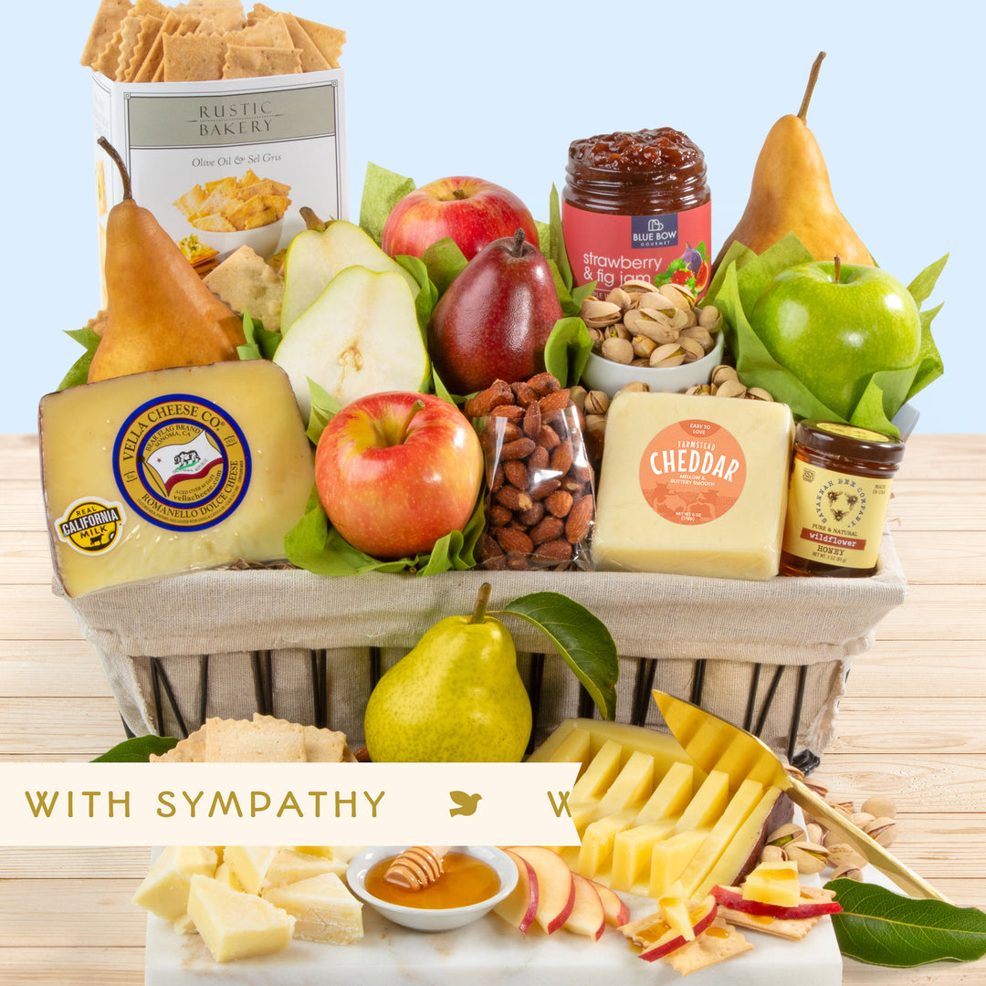 With Sympathy California Farmstead Fruit Gift Basket