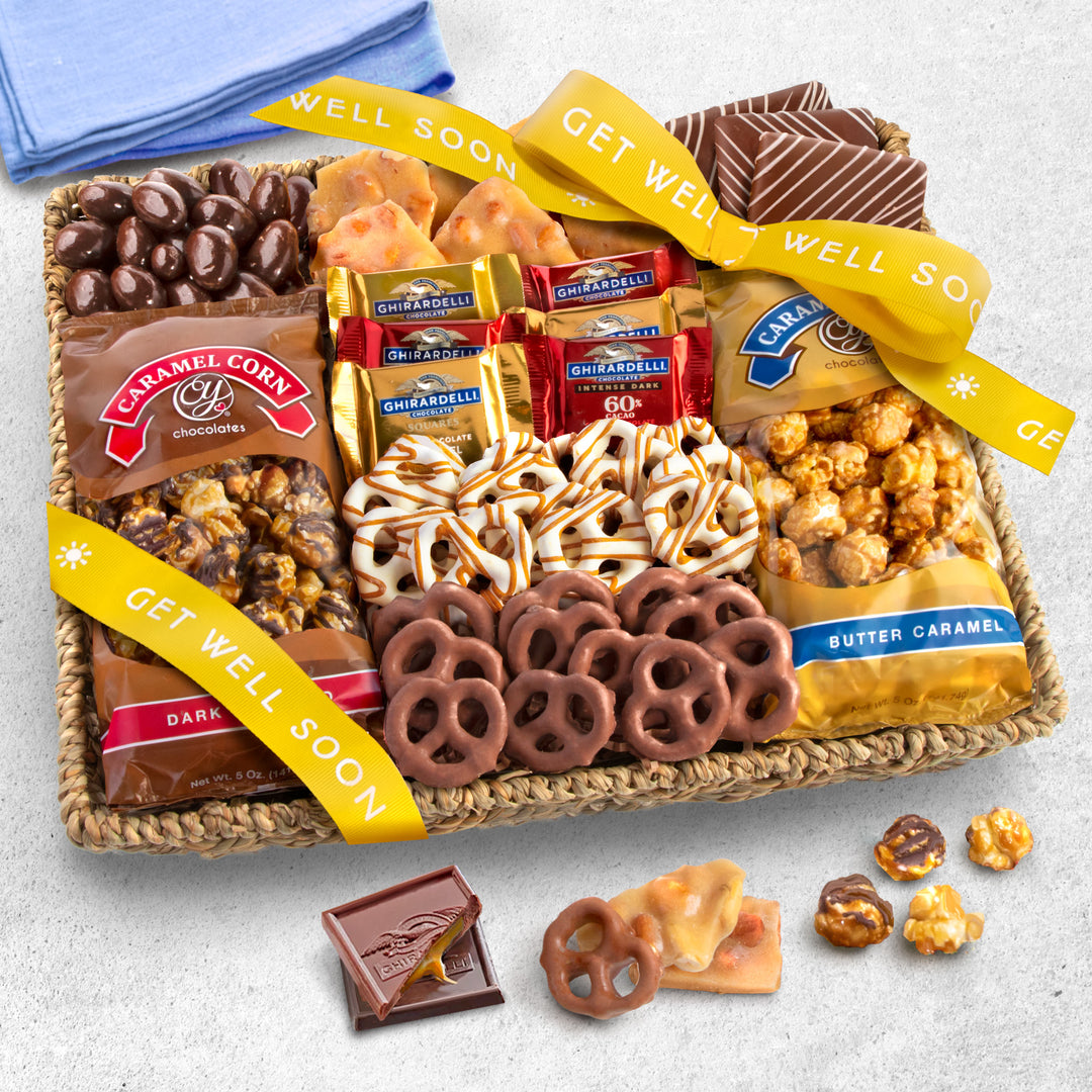 Get Well Chocolate Caramel and Crunch Grand Gift Basket