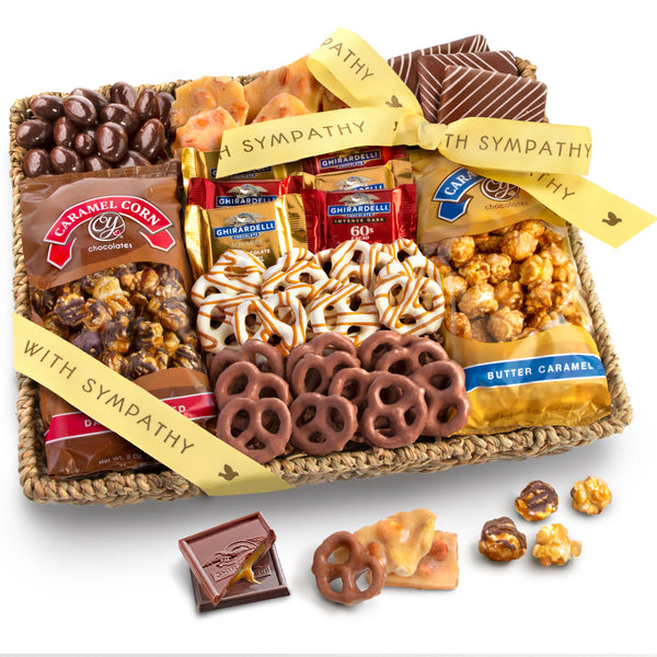 With Sympathy Chocolate, Caramel and Crunch Grand Gift Basket – A