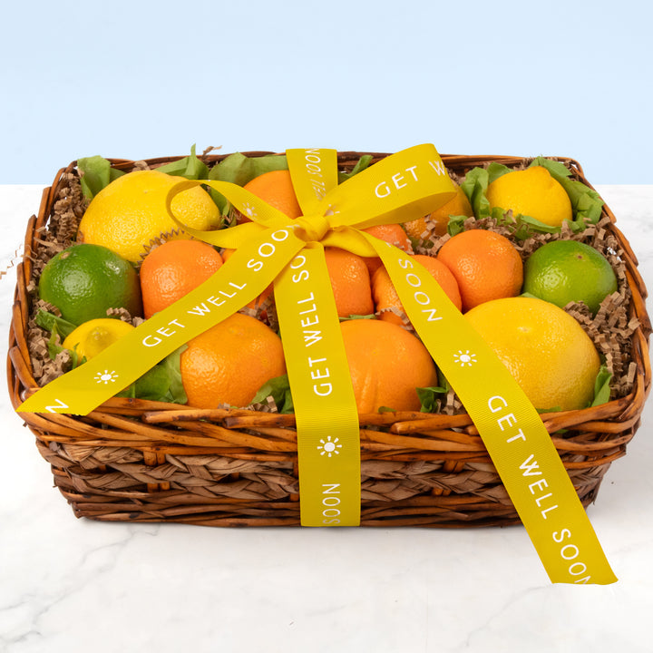 Get Well Soon Sweet Sunshine Citrus Fruit Gift Basket