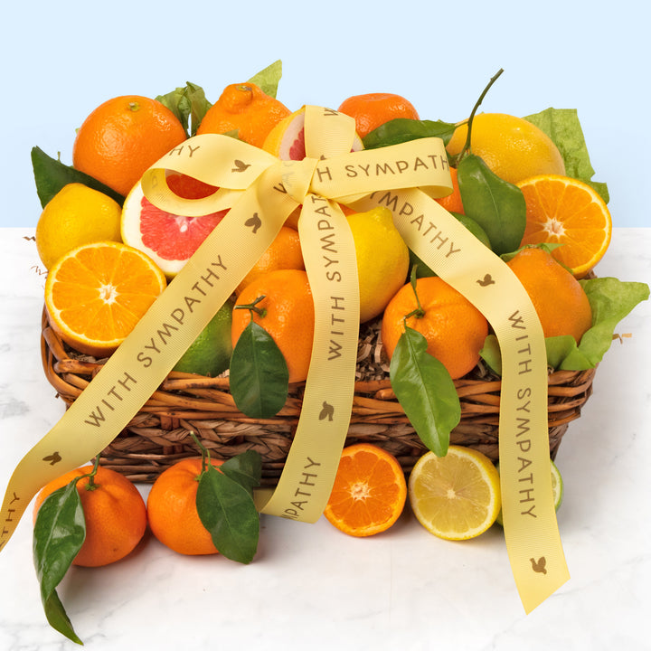 Sympathy Sweet Sunshine Citrus Fruit Gift Basket