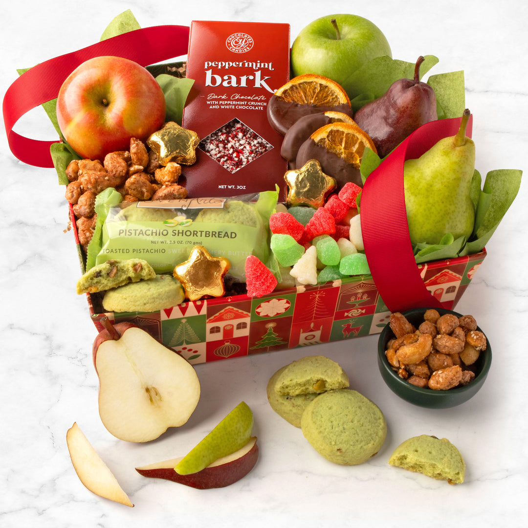 Holiday Treasures Christmas Fruit Basket