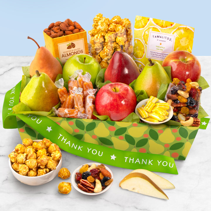 Thank You Orchard Delight Fruit and Gourmet Basket