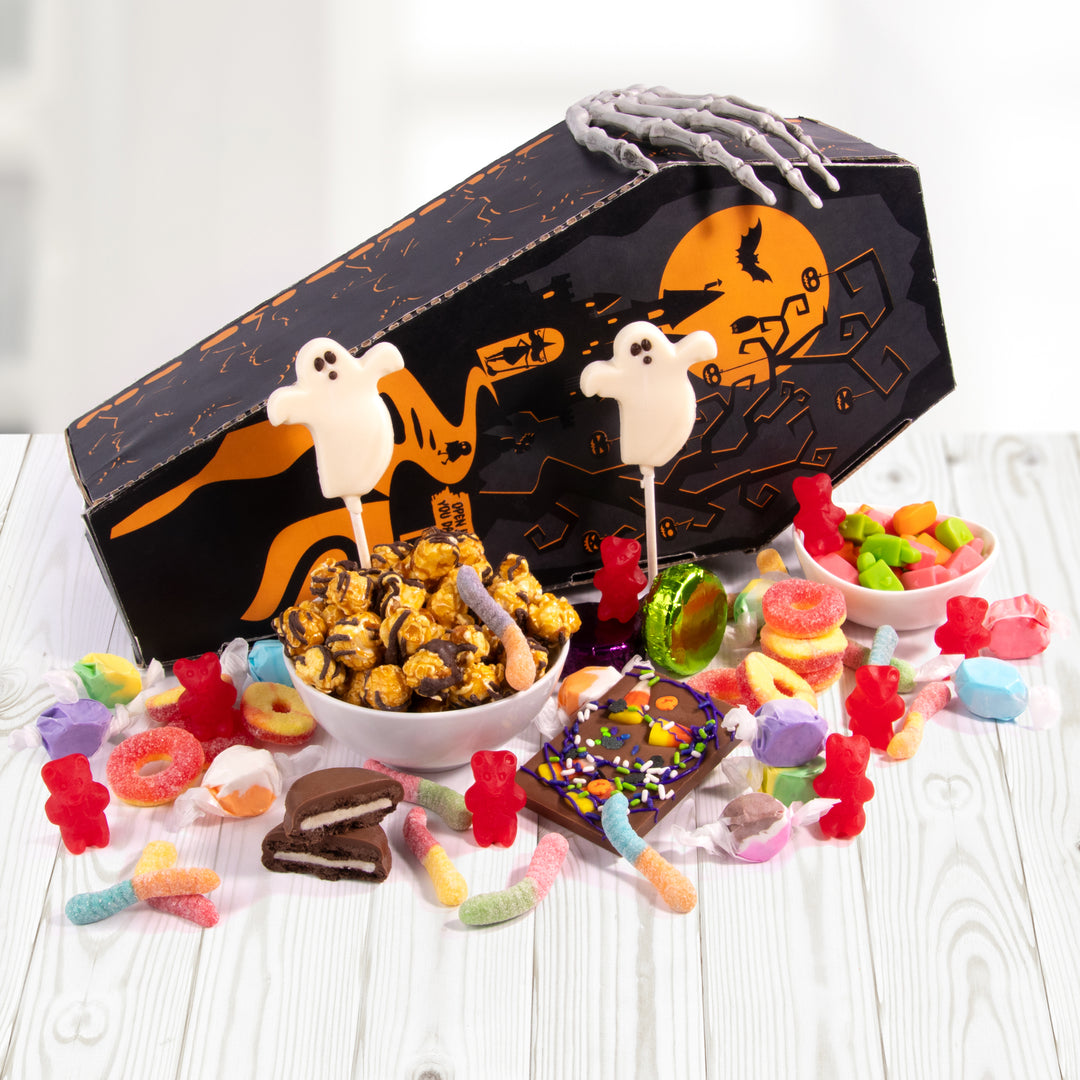 Spooky Halloween Treats in Coffin Box