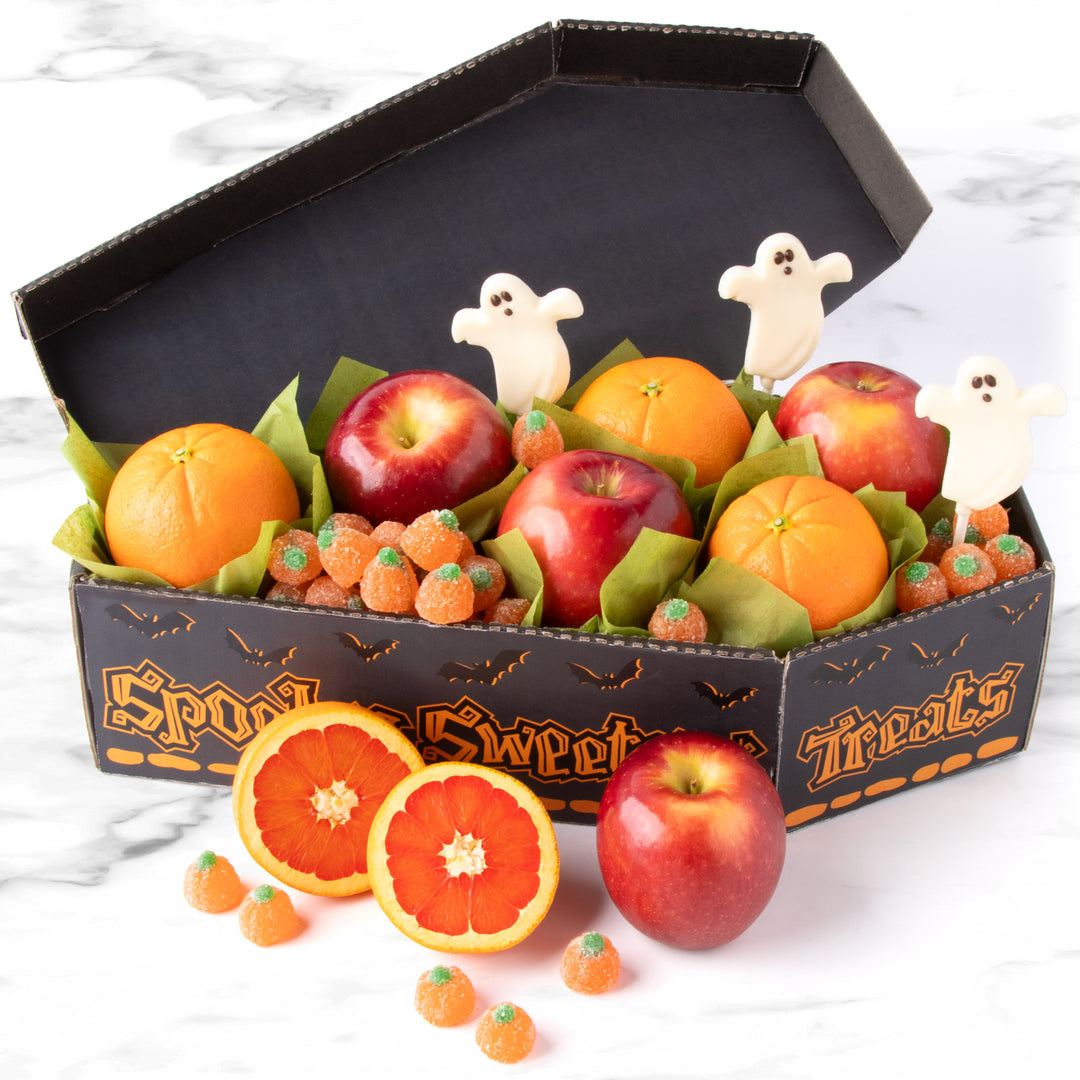 Halloween Fruit and Treat Coffin Box