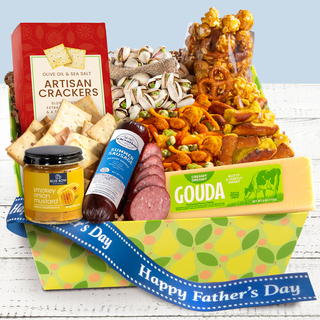 Father's Day Snack Sensation Meat, Cheese & Snack Variety Gift Box