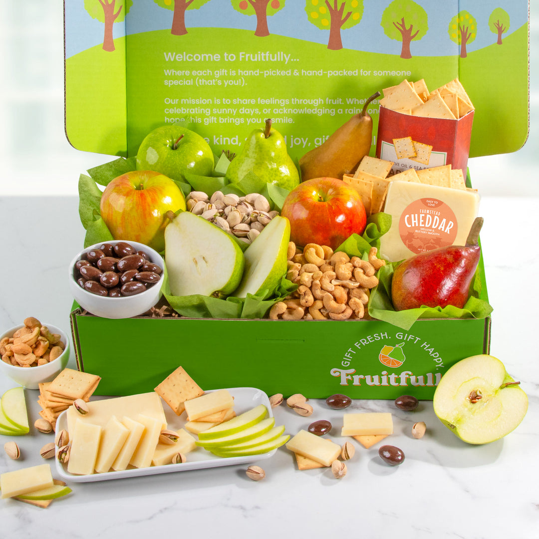 Perfect Pairings Deluxe Fruit and Cheese Gourmet Gift Box