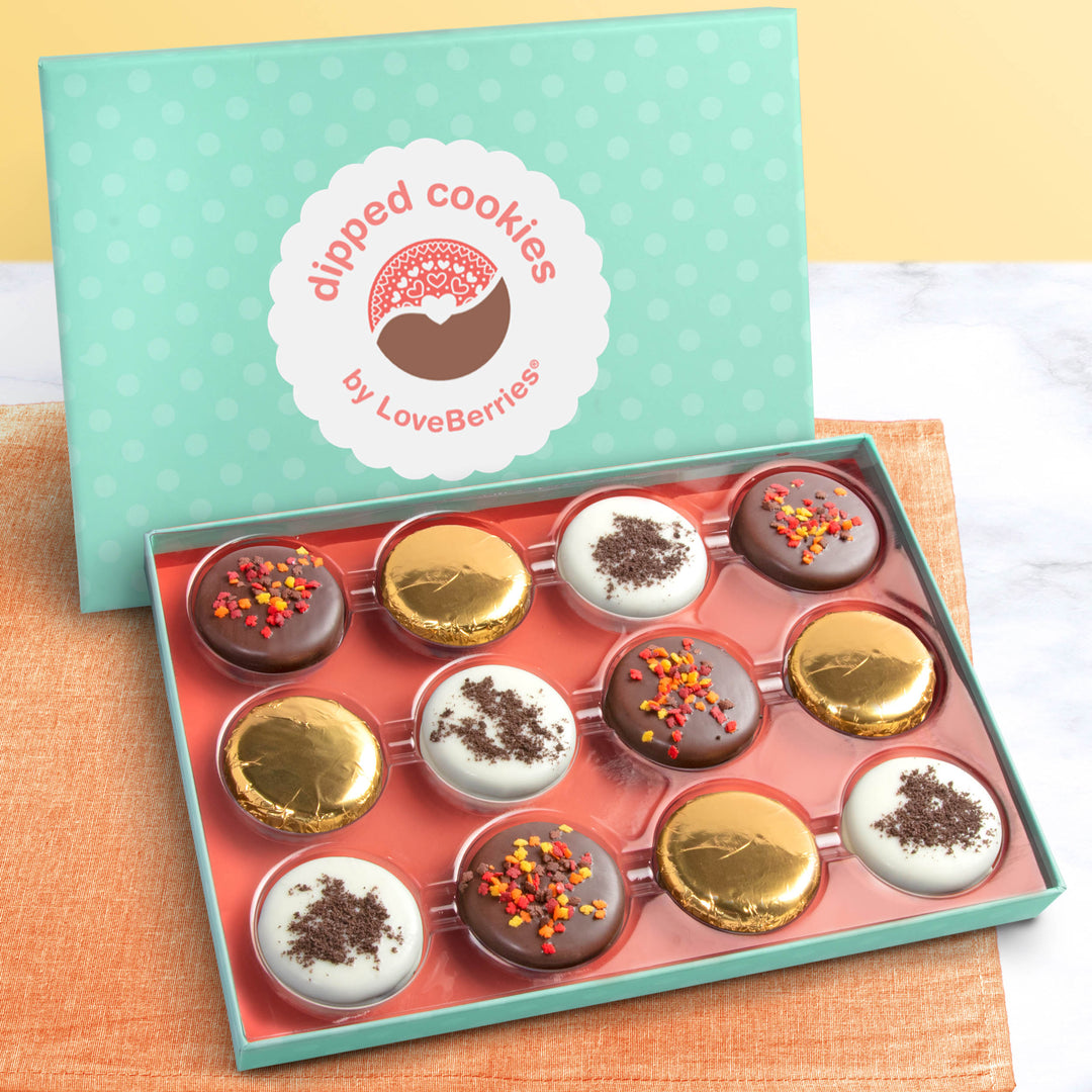 12 Autumn Celebration Chocolatey Covered Cookies