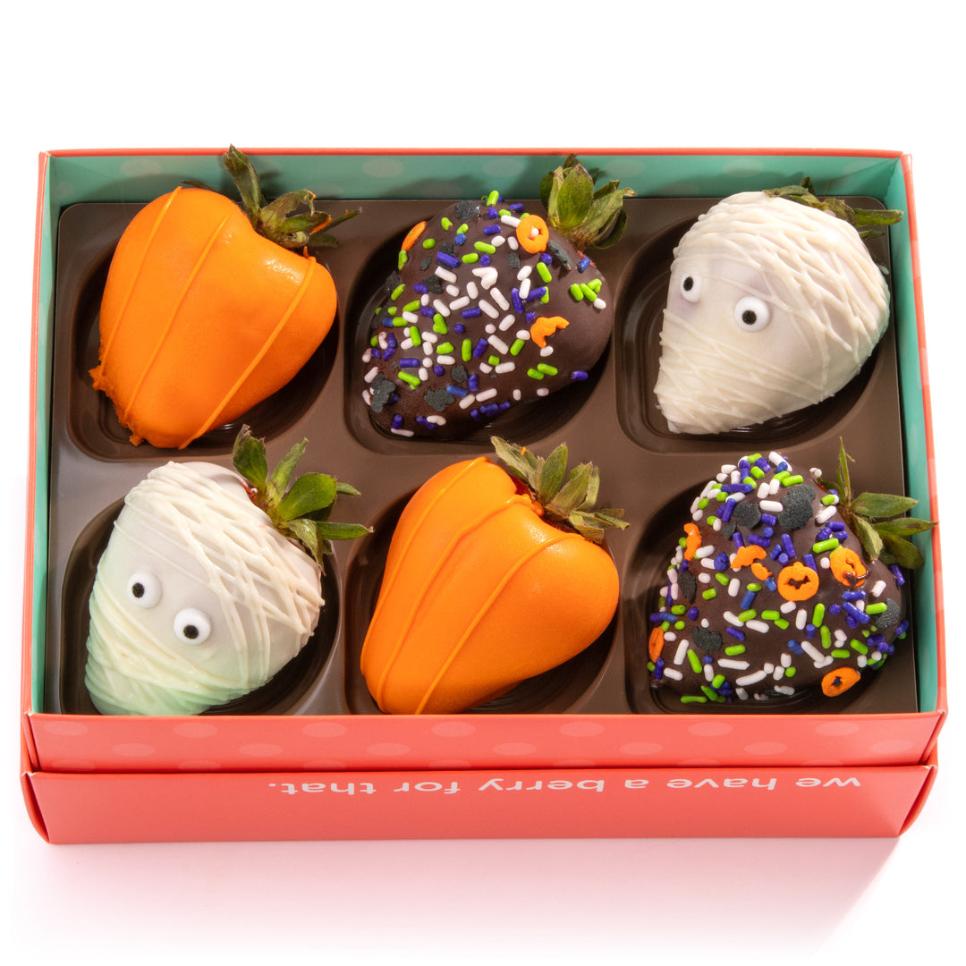 Halloween Dipped Strawberries - 6 Berries