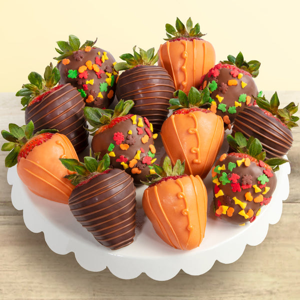 Autumn Delight Dipped Strawberries - 12 Berries