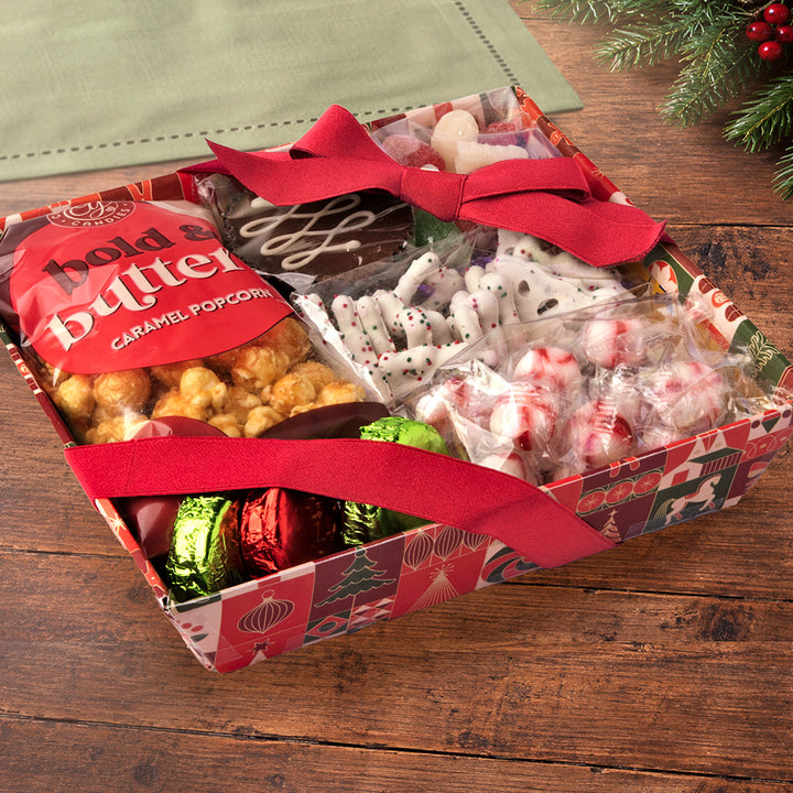 Holiday Classic Chocolate, Candy and Crunch Gift Basket