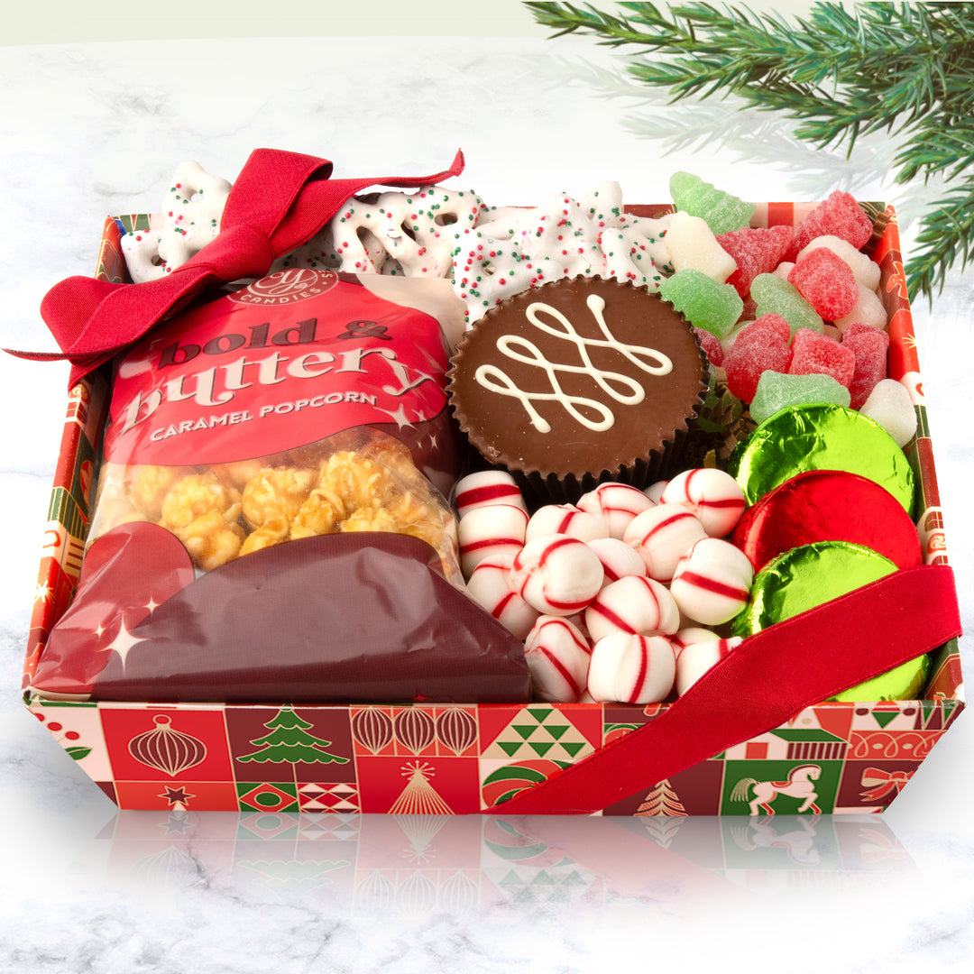 Holiday Classic Chocolate, Candy and Crunch Gift Basket
