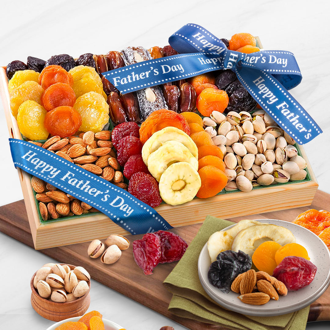 Father's Day Pacific Coast Deluxe Dried Fruit Tray with Nuts Gift