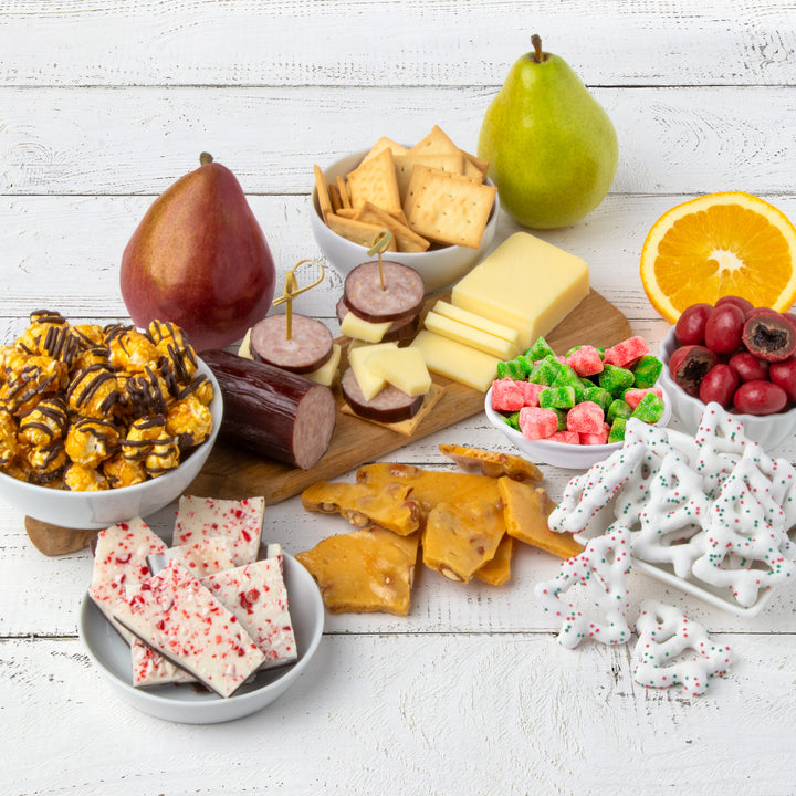 Merry Modern Deluxe Fruit, Cheese and Meat Tower