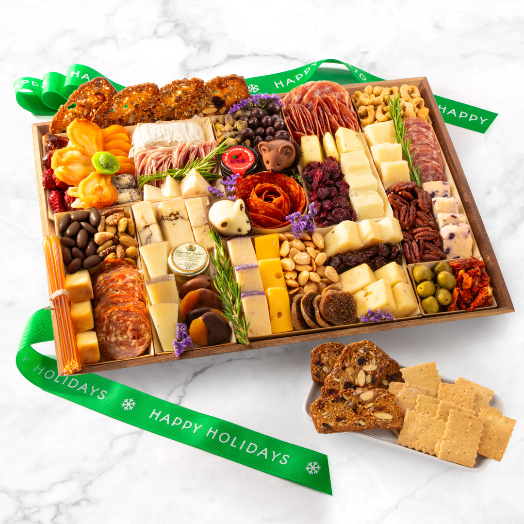 Happy Holidays Nibble Charcuterie Grand Board for 12-14