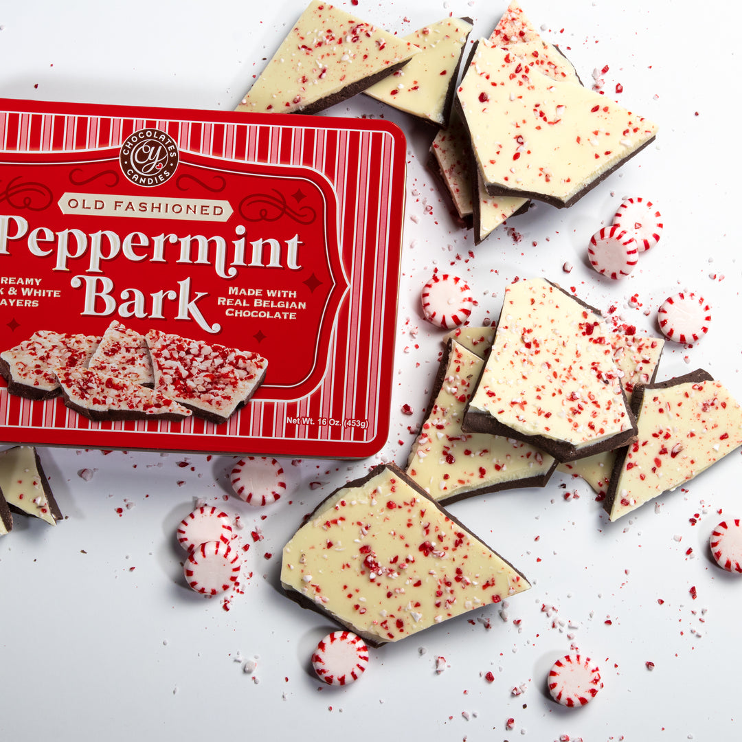 Handmade Layered Dark and White Chocolate Peppermint Bark