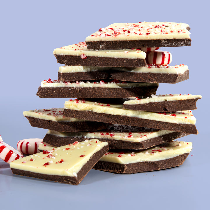 Handmade Layered Dark and White Chocolate Peppermint Bark