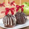 ACA1000, Milk and Dark Chocolate Covered Caramel Apples Pair in a Wooden Gift Crate