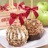 ACA1005, Nuts for Chocolate Covered Caramel Apples Pair in a Wooden Gift Crate
