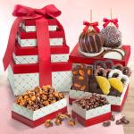 Chocolate Perfection Gift Tower with Caramel Apples
