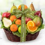 Get Well Soon California Bounty Fruit Gift Basket