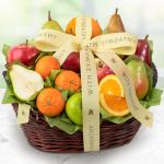 With Sympathy California Bounty Fruit Gift Basket