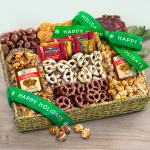 Happy Holidays Chocolate, Caramel & Crunch Gift Basket