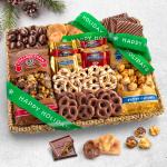 Happy Holidays Chocolate, Caramel & Crunch Gift Basket