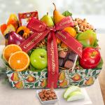Congratulations Orchard Delight Fruit and Gourmet Basket