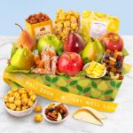 Get Well Soon Orchard Delight Fruit and Gourmet Basket