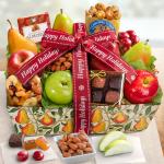 Happy Holidays Orchard Delight Fruit and Gourmet Basket