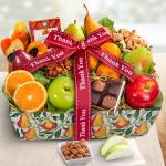 Thank You Orchard Delight Fruit and Gourmet Basket