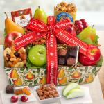 Merry Christmas Orchard Delight Fruit and Gourmet Basket