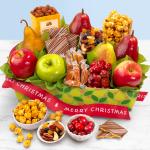 Merry Christmas Orchard Delight Fruit and Gourmet Basket