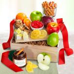 Fondue Dipping Gift Basket with Fresh Fruit & Chocolate