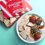Christmas Berries with Peppermint Bark