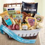 Happy Birthday Gourmet Cheese & Meats Hamper Gift Basket