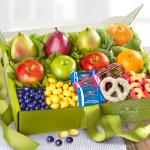 Spring Bouquet of Sweets and Fruit Deluxe Gift Box
